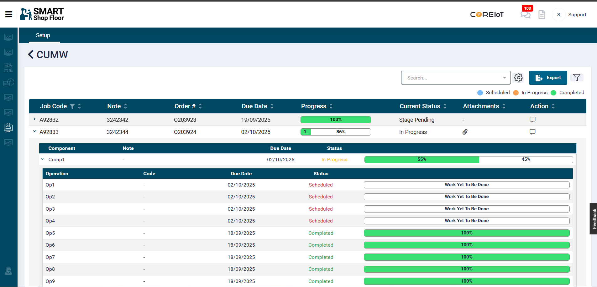 Customer Portal - Job Progress Tracking